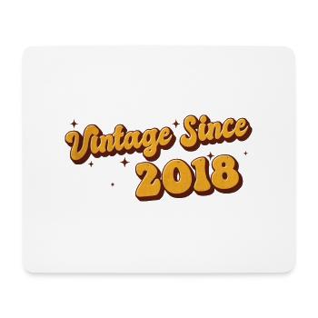 Vintage since 2018 5 Years Old - Groovy 5th - Mouse Pad (horizontal) - white - Front