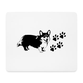 Chien - Tapis de souris (format paysage) - blanc - Devant