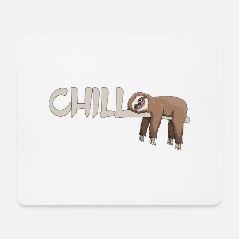 Chillen - Mousepad (Querformat) - Weiß