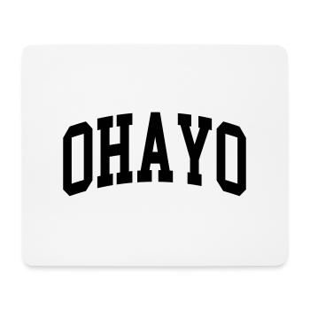 Ohayo - Tapis de souris (format paysage) - blanc - Devant