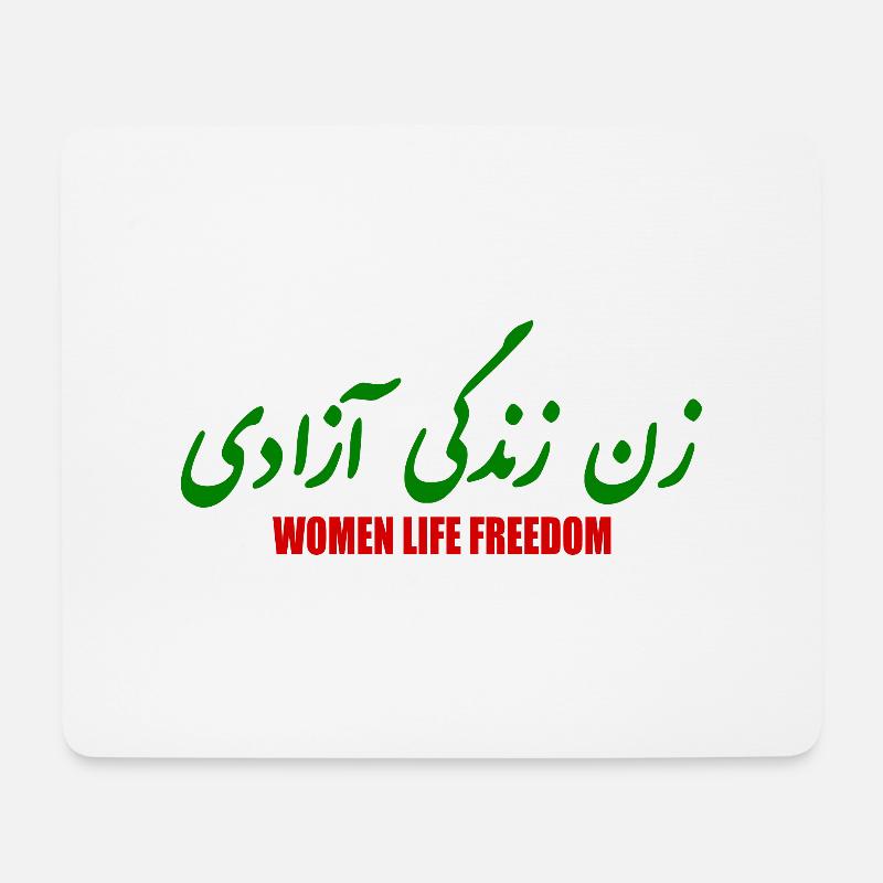 Women life freedom - Mousepad (Querformat) - Weiß