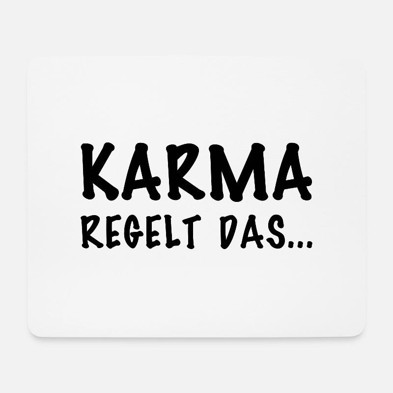 KARMA - Mousepad (Querformat) - Weiß