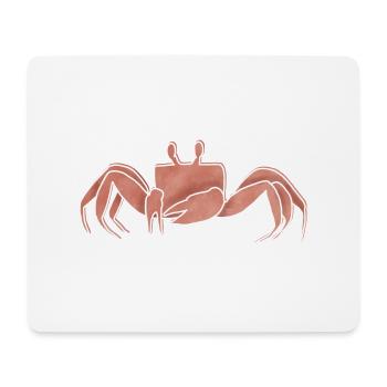"Crab", Boho Line Art Design, Series "Ocean" - Mouse Pad (horizontal) - white - Front