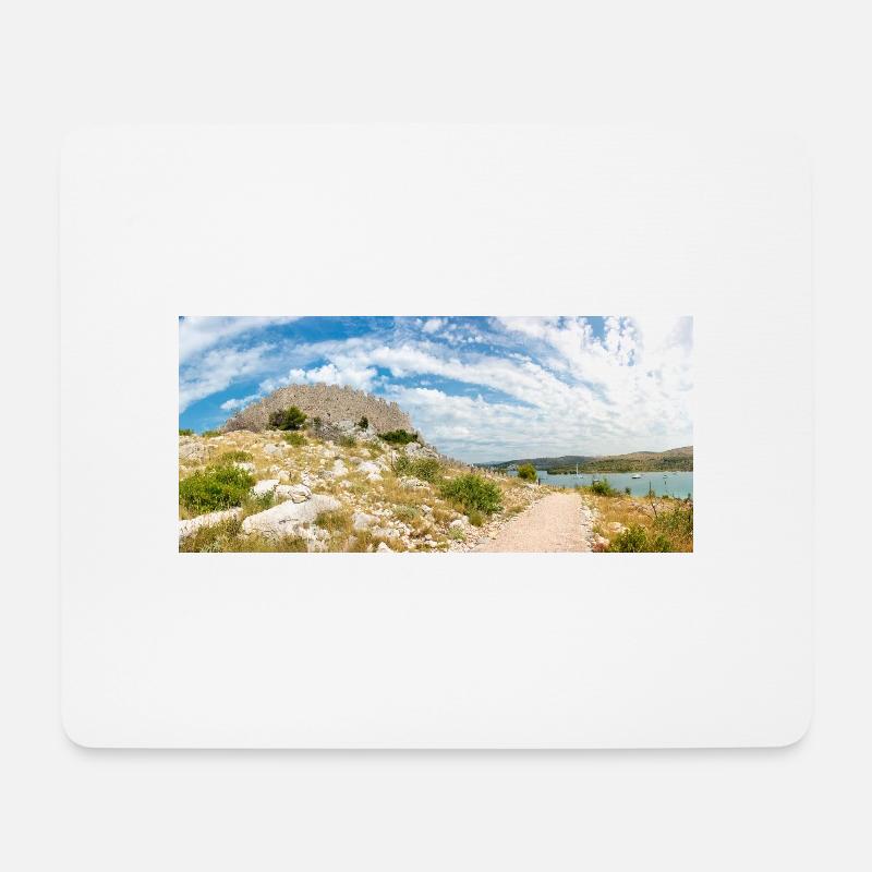 Die Mauer von Oštrica (Bedem Grebastica) Kroatien - Mousepad (Querformat) - Weiß
