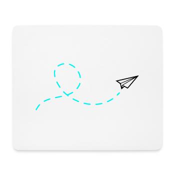 Avion en papier - Tapis de souris (format paysage) - blanc - Devant