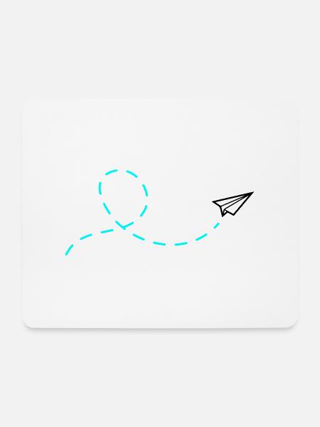 Papierflieger - Mousepad (Querformat) - Weiß