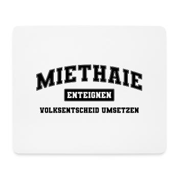 Miethaie Enteignen schwarz - Mousepad (Querformat) - Weiß - Vorne