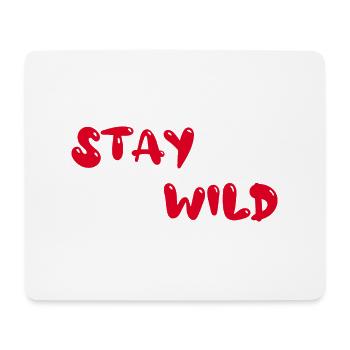 Restez sauvage - Tapis de souris (format paysage) - blanc - Devant