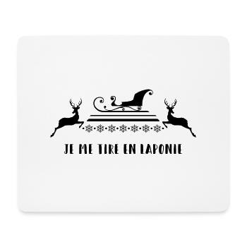Je me tire en Laponie - Tapis de souris (format paysage) - blanc - Devant