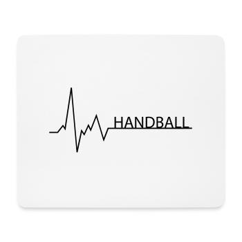 Herzschlag Handball EKG - Mousepad (Querformat) - Weiß - Vorne