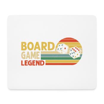Board Game Legend Nerd Gamer Tabletop Player - Mouse Pad (horizontal) - white - Front