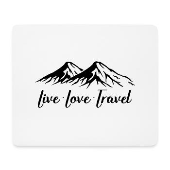 Vivre l’amour voyage montagnes - Tapis de souris (format paysage) - blanc - Devant