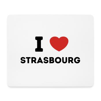 I Love with Heart Strasbourg - Mouse Pad (horizontal) - white - Front
