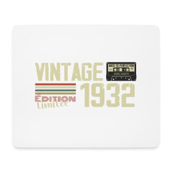 1932 Vintage Rétro Cadeau D'anniversaire 1932 - Tapis de souris (format paysage) - blanc - Devant