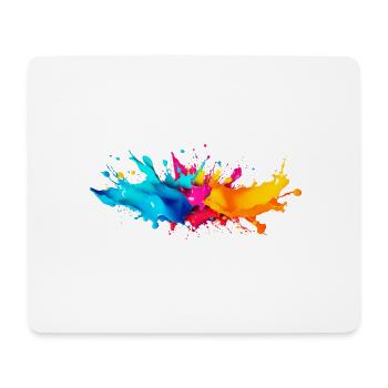 Explosion de Peinture - Tapis de souris (format paysage) - blanc - Devant