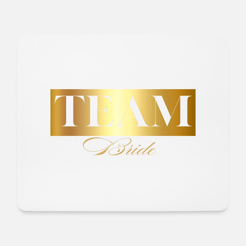Team Braut Gold - Team Braut - Mousepad (Querformat) - Weiß