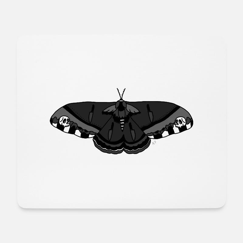 Motte - Mousepad (Querformat) - Weiß