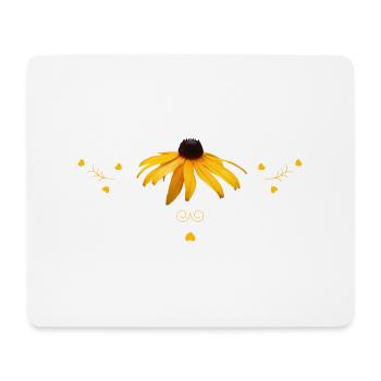 Coneflower yellow flowers - Mouse Pad (horizontal) - white - Front