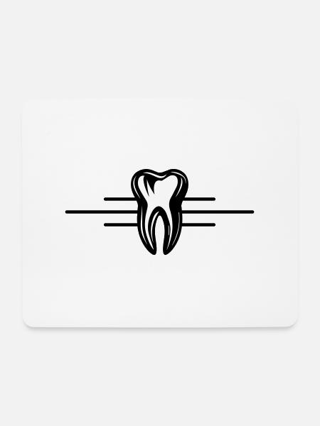 Zahn Icon Zahnarzt - Mousepad (Querformat) - Weiß