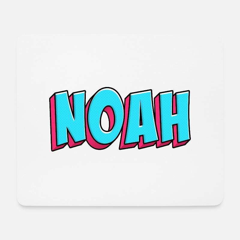 Namen Motiv: Noah - Mousepad (Querformat) - Weiß