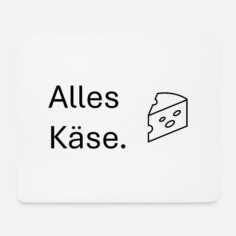 Alles Käse – Lustiges Käse-Design - Mousepad (Querformat) - Weiß