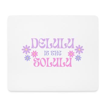 Delulu ist das Solulu - Mousepad (Querformat) - Weiß - Vorne