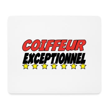 COIFFEUR exceptionnel - Tapis de souris (format paysage) - blanc - Devant