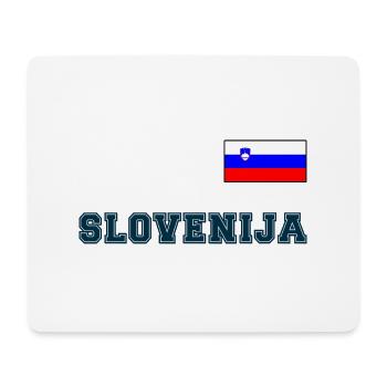 Slowenien Trikot Look – SLOVENIJA mit Fahne Flagge - Mousepad (Querformat) - Weiß - Vorne