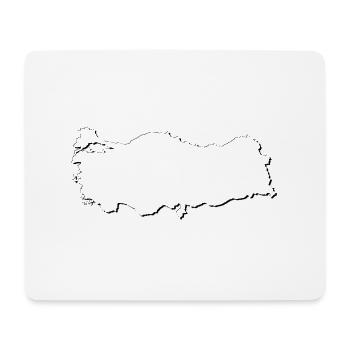 Turkey Türkiye Map as Outline - Mouse Pad (horizontal) - white - Front