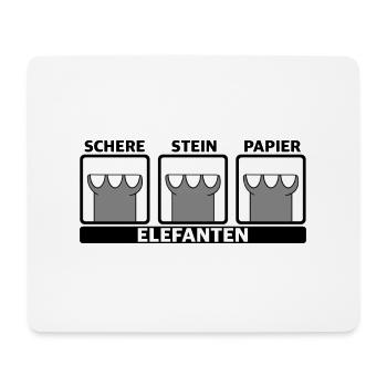Schere, Stein, Papier | Elefant, Spiel, Game - Mousepad (Querformat) - Weiß - Vorne