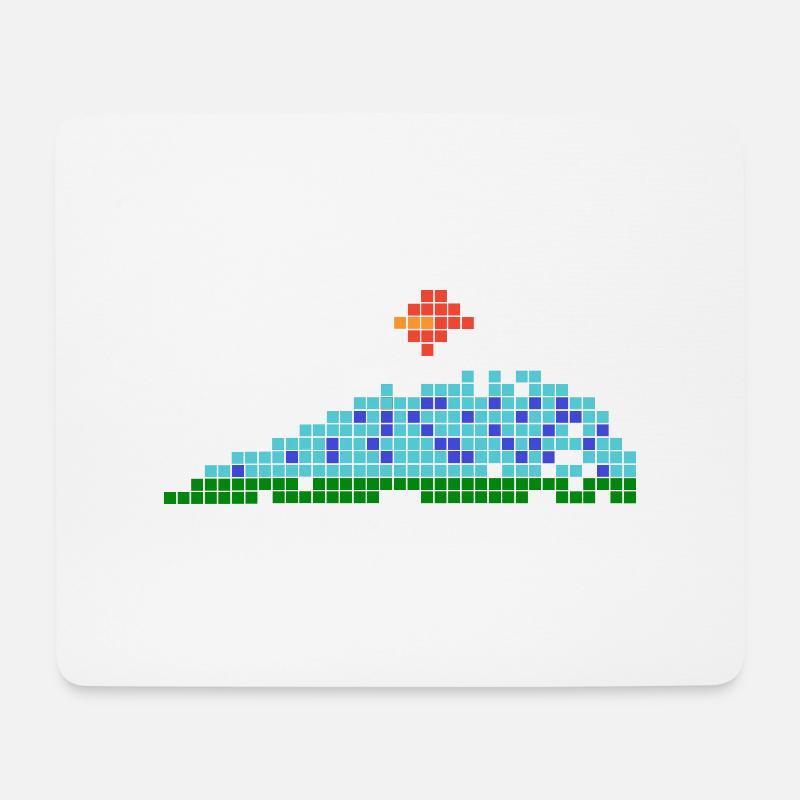 Fuji Wandbild Mosaik Sento Onsen Japan Liebe - Mousepad (Querformat) - Weiß