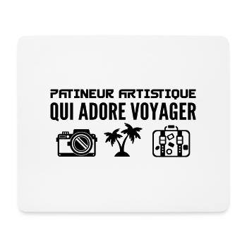 Voyageurs & Patineurs artistique : Passion & sport - Tapis de souris (format paysage) - blanc - Devant