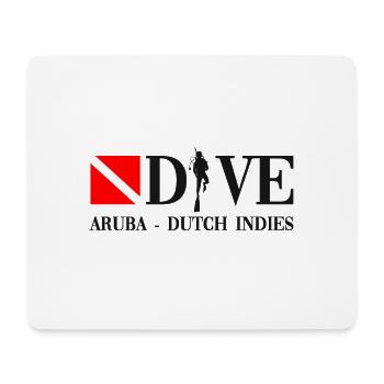 Dive - Aruba - Dutch Indies - Caribbean - Diver - Mouse Pad (horizontal) - white - Front