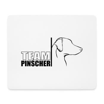 TEAM Pinscher Hunde Hund Wilsigns - Mousepad (Querformat) - Weiß - Vorne