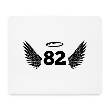 Engel Nummer 82 – Flügel zum 82. Geburtstag - Mousepad (Querformat) - Weiß - Vorne