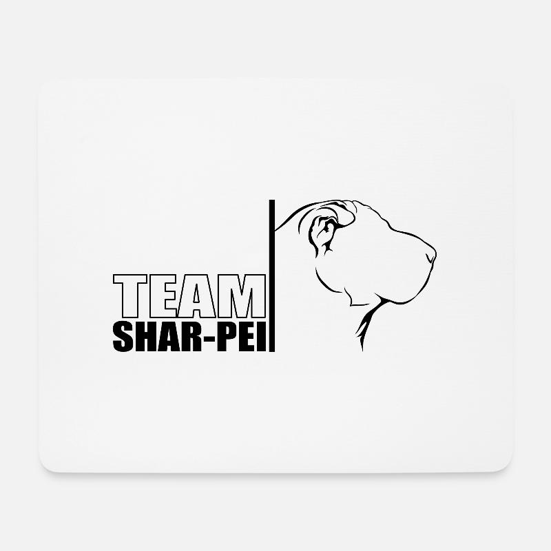 TEAM Shar Pei Hunde Hund Wilsigns - Mousepad (Querformat) - Weiß