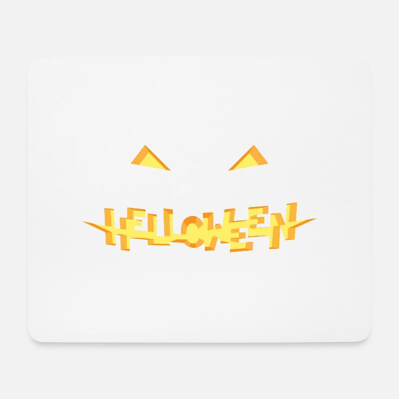 Helloween Pumpkin Type Face - Mousepad (Querformat) - Weiß