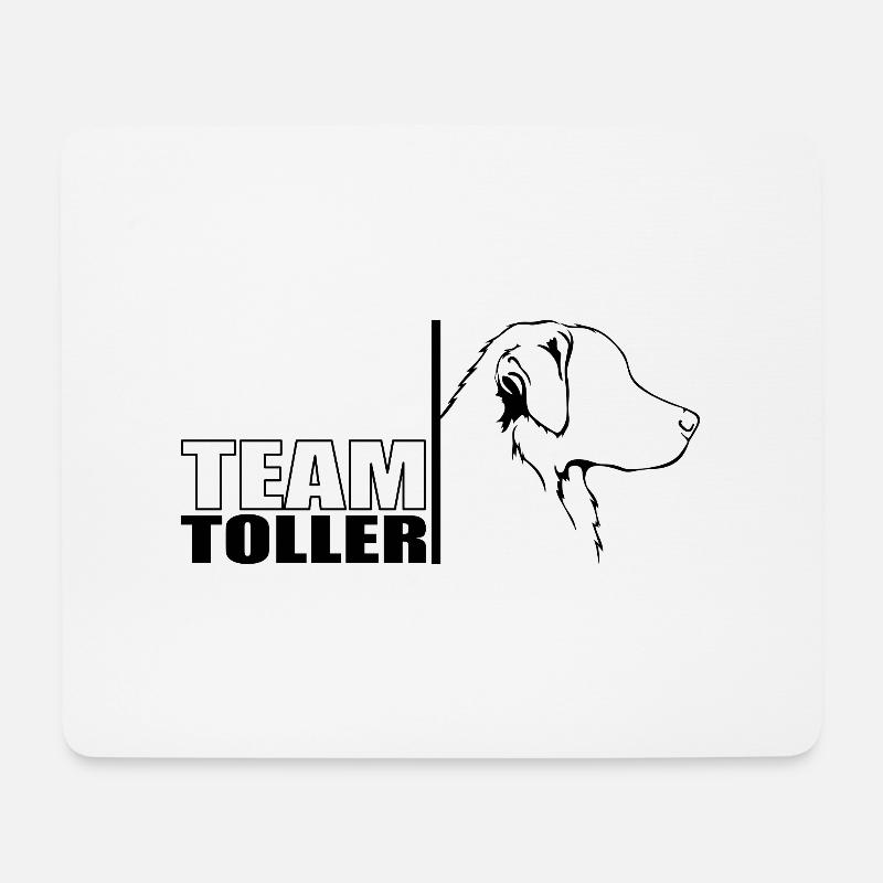 TEAM Toller Hunde Hund Retriever Wilsigns - Mousepad (Querformat) - Weiß