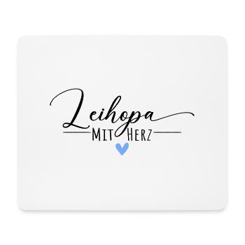 Leihopa mit Herz - Mousepad (Querformat) - Weiß - Vorne