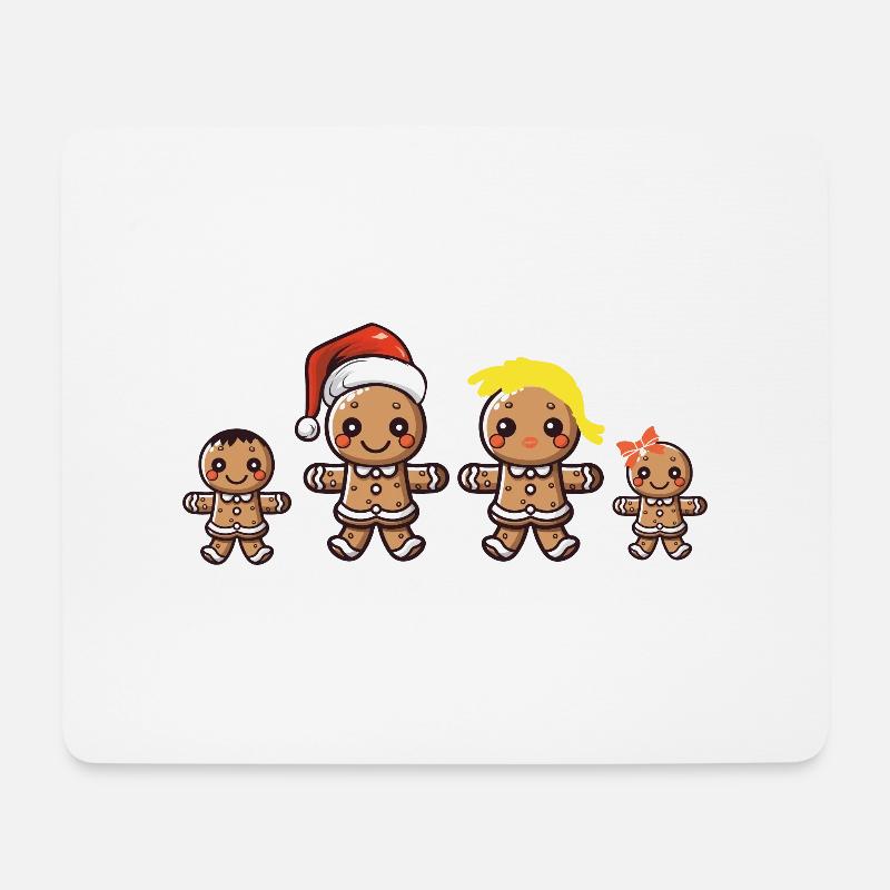 Gingerbread Family - Mousepad (Querformat) - Weiß