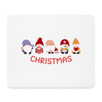 Noël avec 5 Père Noël - Tapis de souris (format paysage) - blanc - Devant