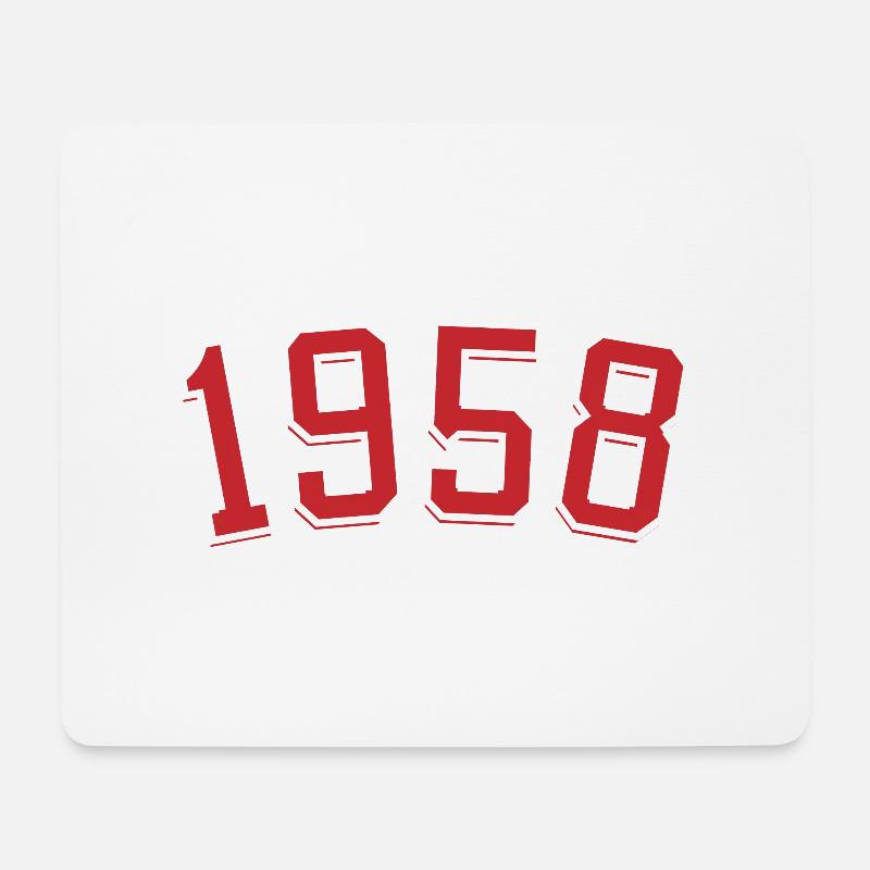 Année de naissance sport 1958 - Tapis de souris (format paysage) - blanc