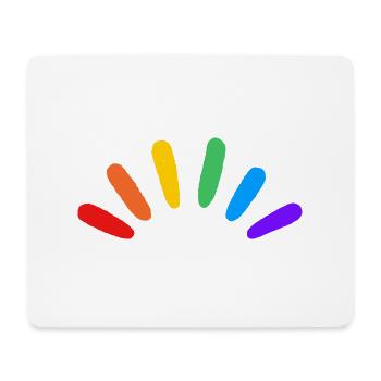 Arc-en-ciel LGBTQIA gay subtile fierté - Tapis de souris (format paysage) - blanc - Devant