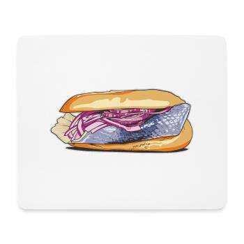 Rouleau de poisson // Illustration - Tapis de souris (format paysage) - blanc - Devant