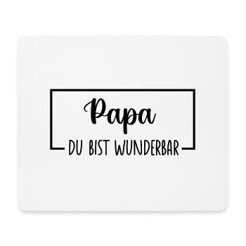 Papa Papa Père Fille Fils Fête des Pères Chemise Homme - Tapis de souris (format paysage) - blanc - Devant