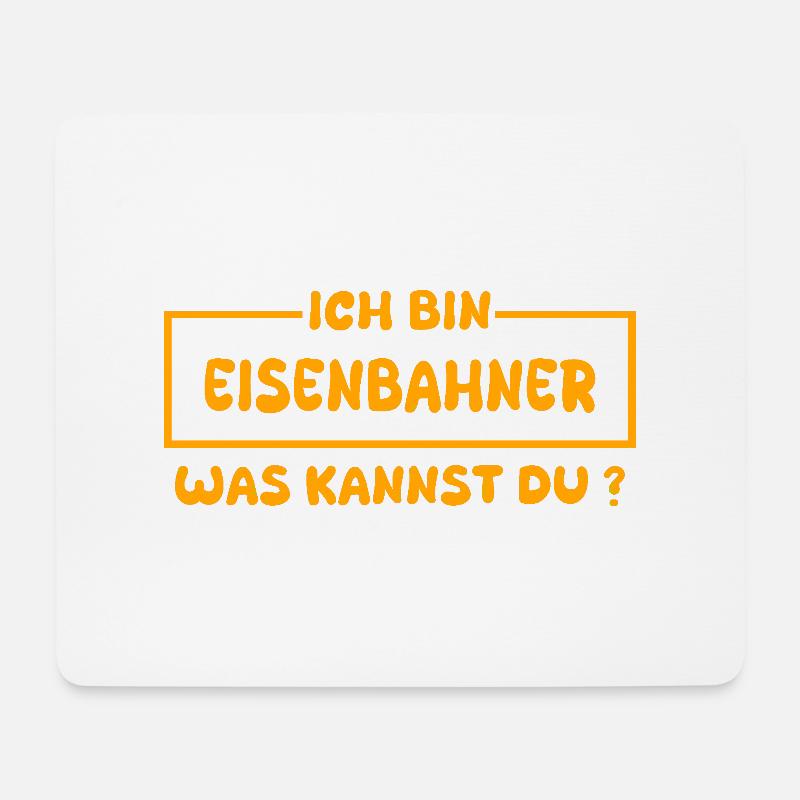 Eisenbahner - Mousepad (Querformat) - Weiß