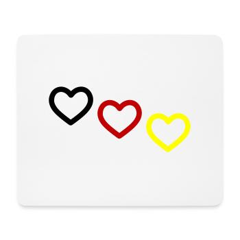 Deutschland Herzen Team - Mousepad (Querformat) - Weiß - Vorne