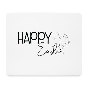 Happy Easter 🐰🌸 - Mousepad (Querformat) - Weiß - Vorne