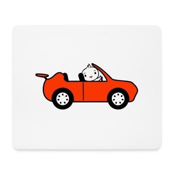 Duck Car Driver Sport Car Fast Driving Vehicle - Mouse Pad (horizontal) - white - Front