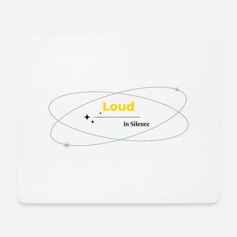 Loud in Silence helles Shirt - Mousepad (Querformat) - Weiß
